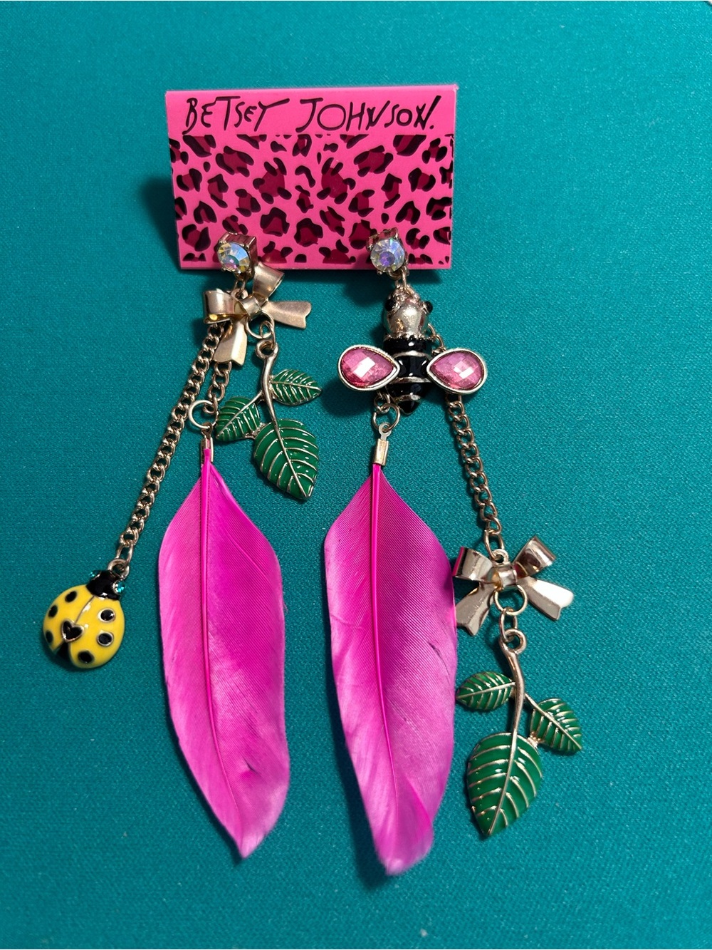 Betsey Johnson Ladybug and Bee Earrings